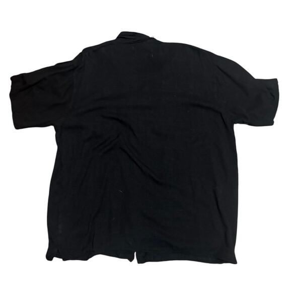 Jungles Black Waterfall Camp Shirt Modern Escapism Lyocell Button-Up (L) - Picture 2 of 6